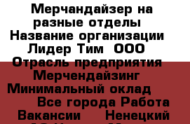 Мерчандайзер на разные отделы › Название организации ­ Лидер Тим, ООО › Отрасль предприятия ­ Мерчендайзинг › Минимальный оклад ­ 25 000 - Все города Работа » Вакансии   . Ненецкий АО,Нарьян-Мар г.